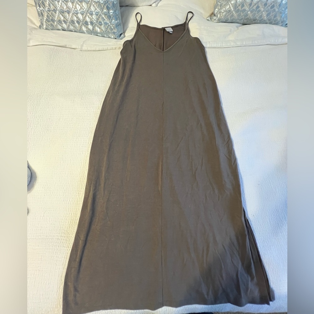 A New Day Gray Sleeveless Spaghetti Strap Sundress